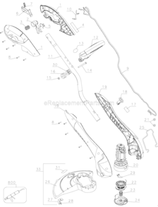 Page A Diagram and Parts List for GH600 Type 2 Black and Decker Trimmer